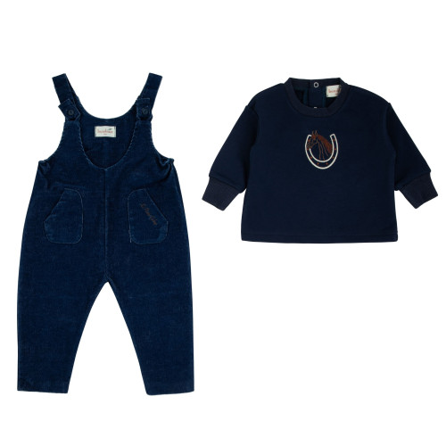 The Gallop Navy 2 Pcs Romper Set