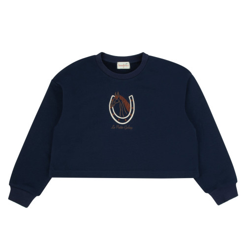 The Gallop Navy Girls Top